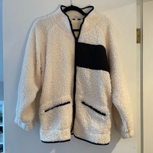 White fuzzy winter coat